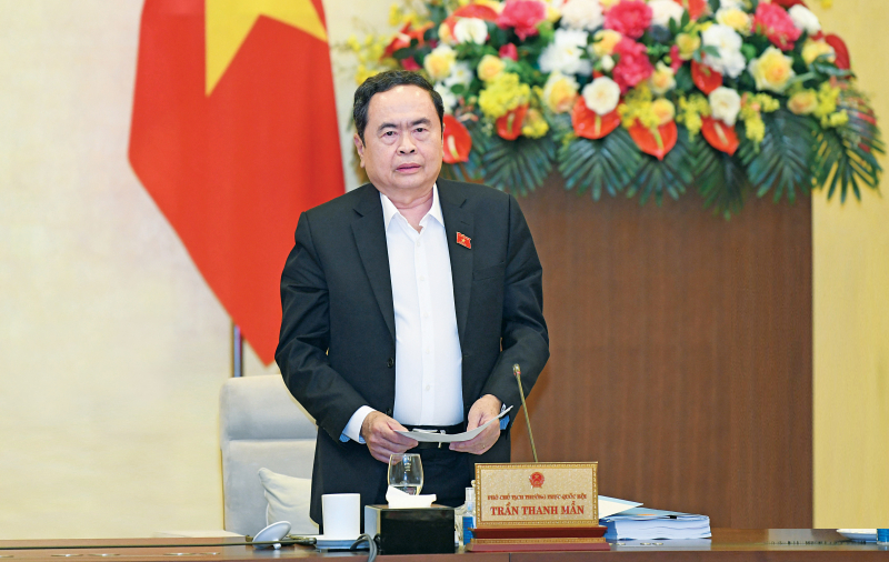 Phó Chủ tịch Thường trực Quốc hội Trần Thanh Mẫn phát biểu